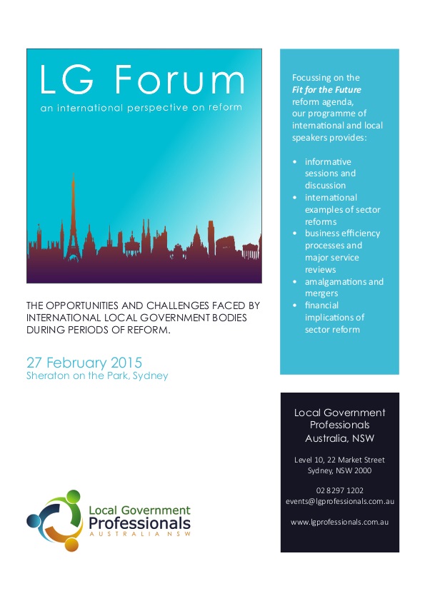 LG Forum An International Perspective On Reform Icma